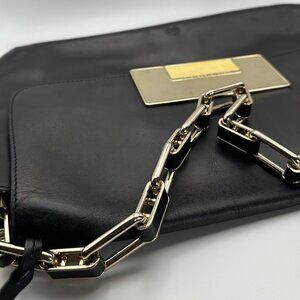 ANYA HINDMARCH Black Leather Chain Strap Bag